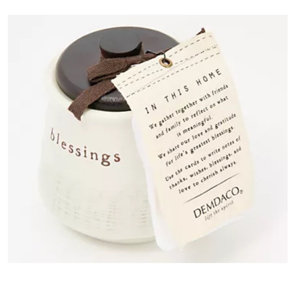 Demdaco White Ceramic Blessings Jar